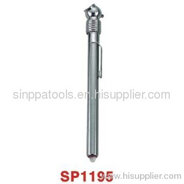 Plastic head,metal body,2 side plastic barPencil Type Tire Gauge