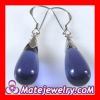 925 Sterling Silver Charm Earring Dangle Blue Carnelian Stone