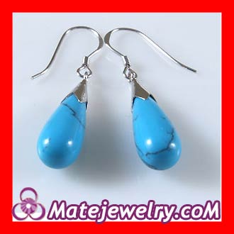 925 Sterling Turquoise drop earrings