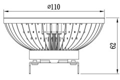 G53 base AR111 LED Lamp