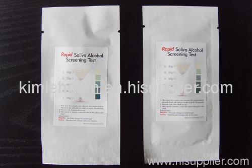 saliva alcohol test strip