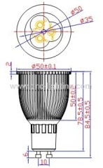 3x2W Dimmable LED Spotlight