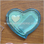 Heart shape mirror with comb