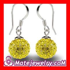 Shamballa crystal ball earrings