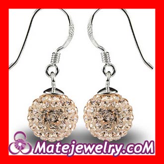 swarovski crystal ball earrings