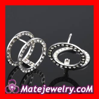 sterling silver double hoop earrings