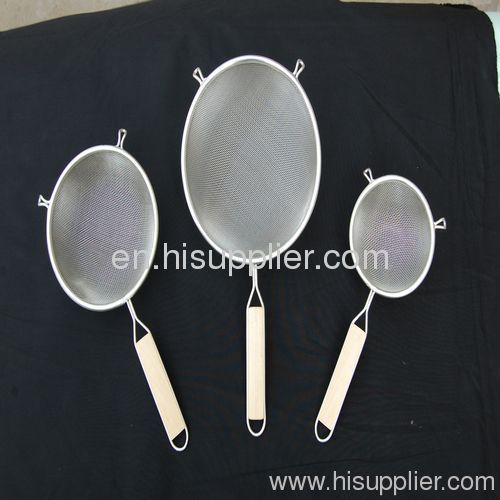 (double ears & double mesh layer)Wire Mesh Strainer/Skimmer/Colander