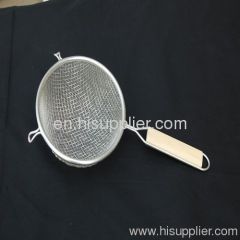 (Wooden handle & double mesh layer)Wire Mesh Strainer&Skimmer&Colander