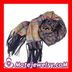 silk scarf with fringe