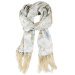 white silk scarf with fringe