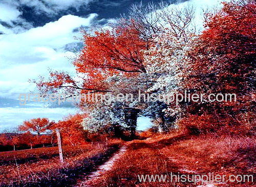 Impressionist landscape oil painting