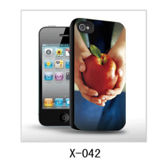 apple Iphone4 3d case,pc case rubber coated