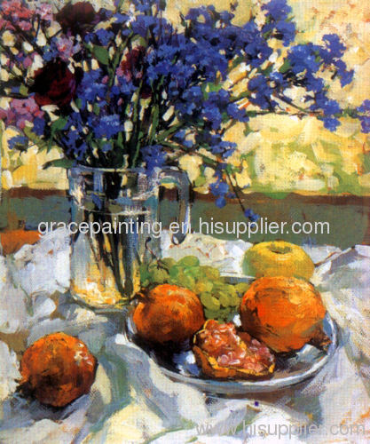 Still life flower oil painting