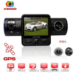 Car black box with Dual Rotatable cameras with GPS logger & G-sensor Multi-languages