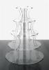 Shaped Demountable 5 Tiers Lucite/Acrylic Cupcake Stand