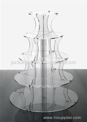 Shaped Demountable 5 Tiers Lucite/Acrylic Cupcake Stand