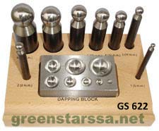 Dapping Punch & Block ,,jewelry tools ,sunrise tools for jewelry ,sunrise jewelry tools