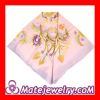 Elaborately Hand Painted Silk Scarf 108×108cm Large Square Silk Scarves for Women