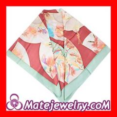 Colorful Painted Silk Scarf 108×108cm Large Square Silk Scarves for Women