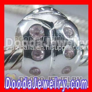 cheap european silver ladybug charms bead