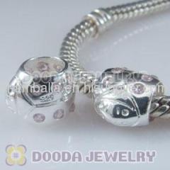 Cheap european silver ladybug charms bead wholesale