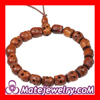 Chan Luu wood skull bracelets