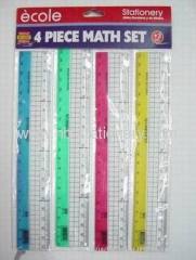 30cm transparent plastic ruler set