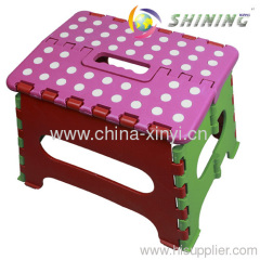 Strong folding step stool