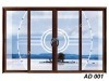 Double glazed glass aluminum door