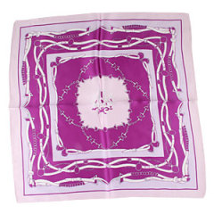 Printed Purple Silk Scarf 50X50cm Small Square Satin Pure Silk Scarves Wholesale