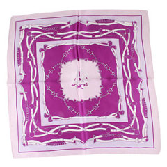 Printed Purple Silk Scarf 50X50cm Small Square Satin Pure Silk Scarves Wholesale