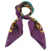 Printed purple silk scarf