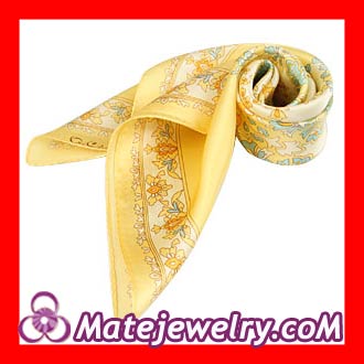 yellow silk square scarves