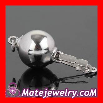 Pearl silver ball clasp