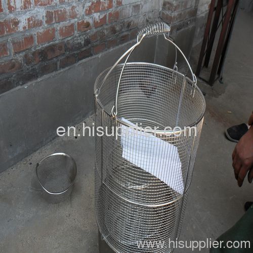 (Metal Handle & Storage usage ) Wire Mesh/Storage/Grocery Basket