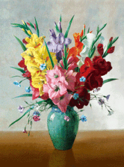 3d flower cart paintings