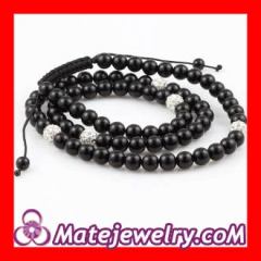 Wholesale Fashion handmade Nialaya Necklace with Black Crystal Beads