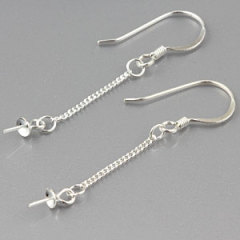 925 Sterling Silver Threads Earring Component Findings