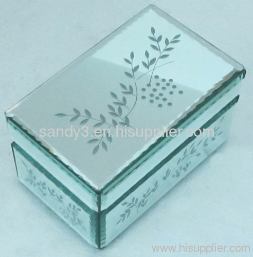 2012 New Elegant Glass Mirrored Jewel Case Craft Gift