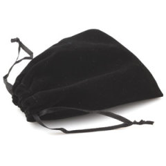 Black Flannel Bag for Jewelry Bracelet or Bangle