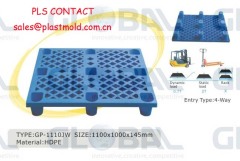 Single faced grid top plastic pallets, Paletas de plastico