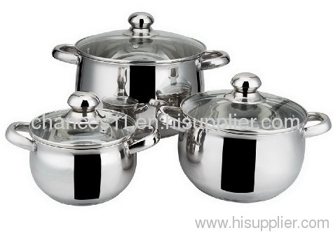 6Pcs Stainless Steel Soup-pot&Casserole&Cookware&Kitchenware