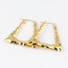 gold door knocker bamboo earrings