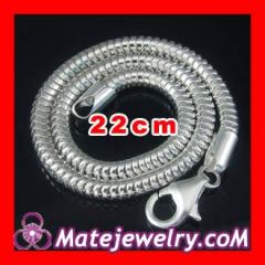 european style 22cm Charm Jewelry Silver Bracelet with lobster clasp