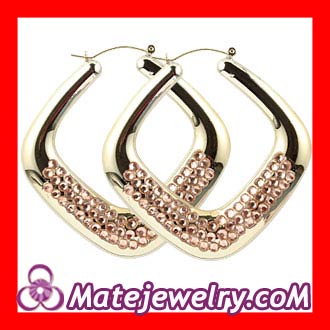 Crystal Bamboo Hoop Earrings From China Manufacturer Matejewelry