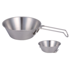 Stainless Steel Camping Set with Small Bowls