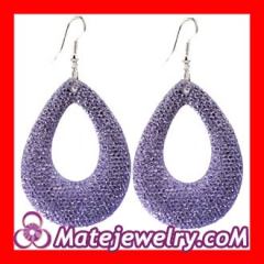 Cheap bamboo crystal earrings