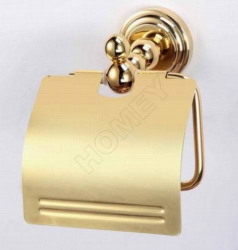 Toilet paper holder in gold color