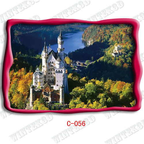 3d castle picture postards