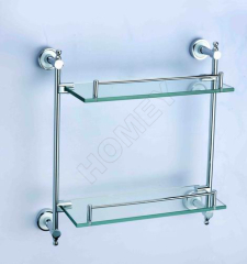 Article Rack Glass Shelf Chromium-plated